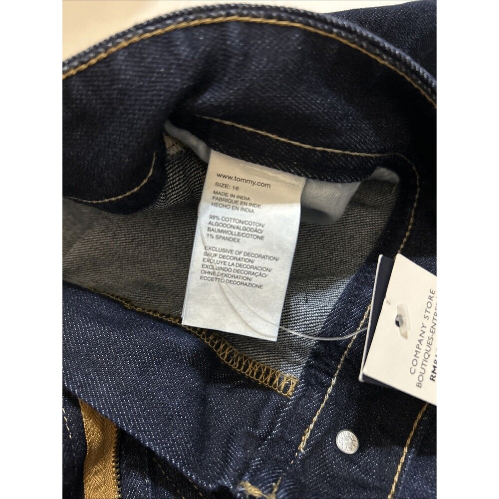NWT Tommy Hilfiger Denim Blue Jean Skirt Size 16 Stretch Dark Wash - Picture 8 of 8